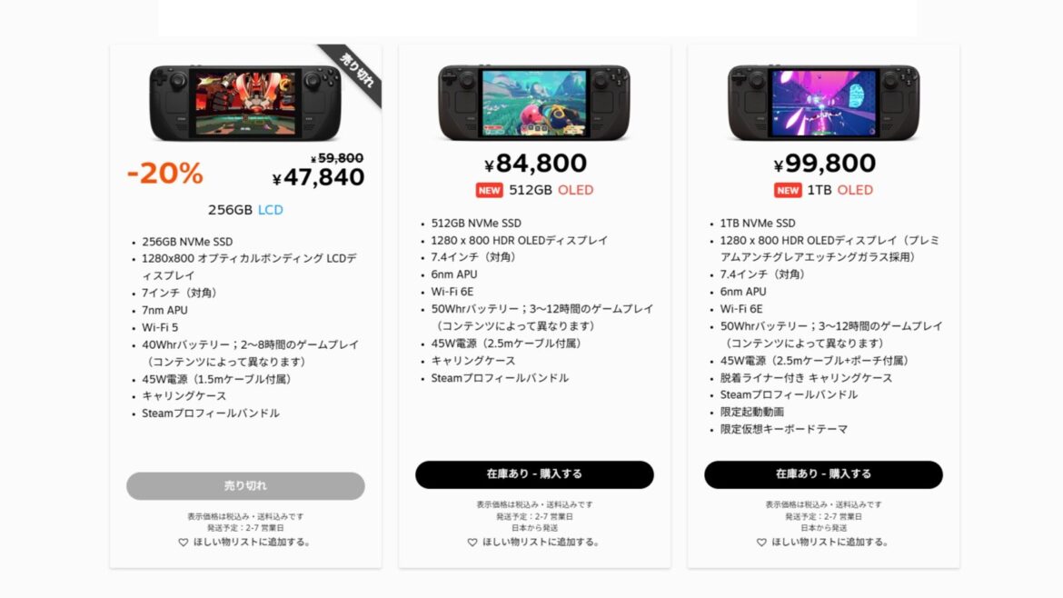 Steam Deck LCDモデルが20%オフセールで最安値更新。公式ストアでは即売り切れるも、正規取扱店舗にて販売中 - AUTOMATON