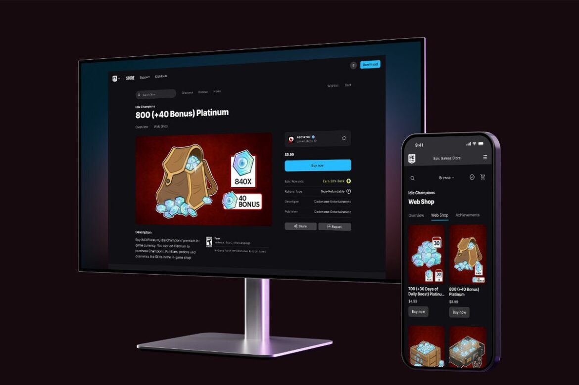 ASCII.jp：Epic Games StoreにてモバイルおよびPC向けEpic Web Shopsを10月3日に公開！