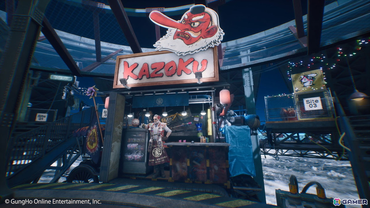 体験版では、プレイヤーの活動拠点となる「アイアンパーチ」でショップや受付などの施設も利用できる。