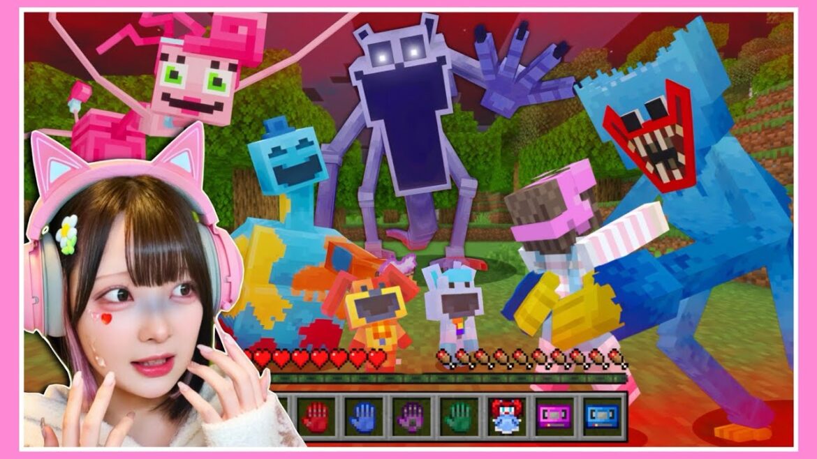 ハギーワギーたちが潜んでいる世界でサバイバルしてみた結果……【マイクラ / マインクラフト / Minecraft】【たまちゃん】