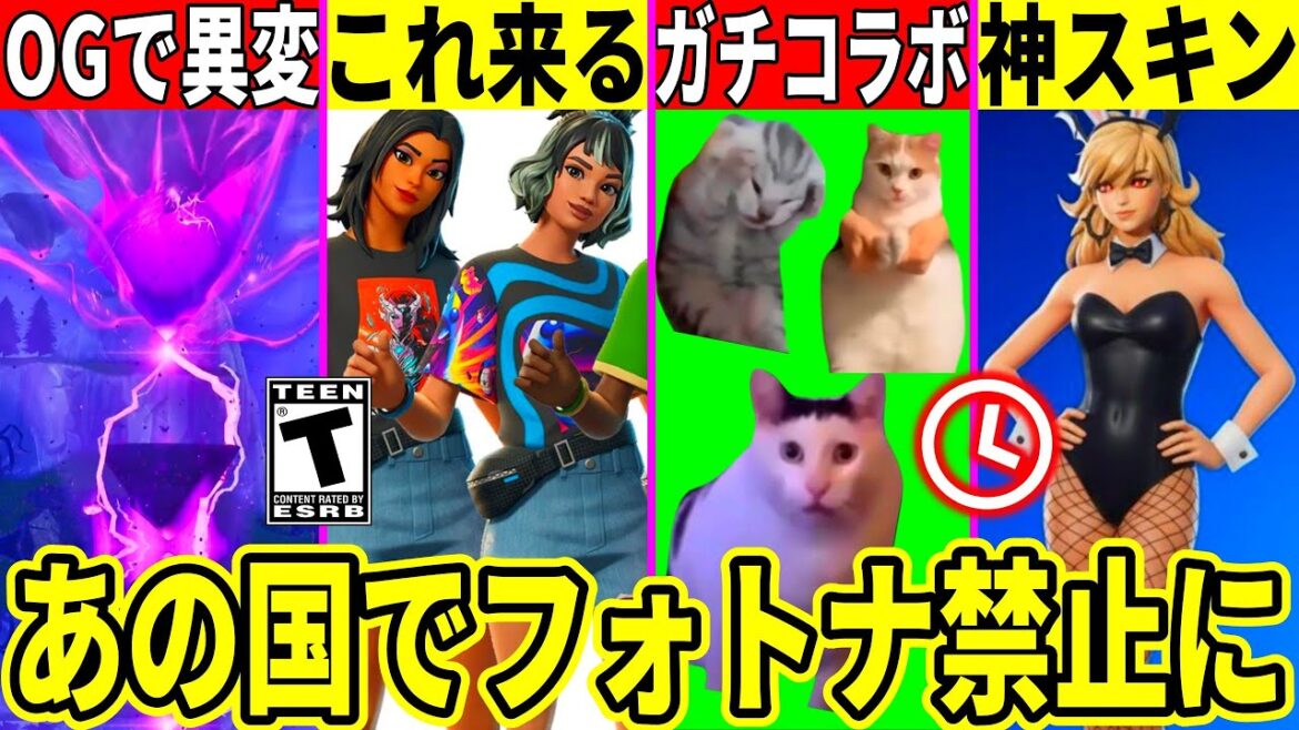猫ミームコラボが来る!あの国でフォトナ禁止!ヤバい神スキンが判明したりOGモードに衝撃の異変が発生した!【フォートナイト】フォトナ無料リーク最新情報解説ダウンタイム何時までメンテ何時まで待機配信アプデ 猫ミームコラボが来る!あの国でフォトナ禁止!ヤバい神スキンが判明したりOGモードに衝撃の異変が発生した!【フォートナイト】フォトナ無料リーク最新情報解説ダウンタイム何時までメンテ何時まで待機配信アプデ