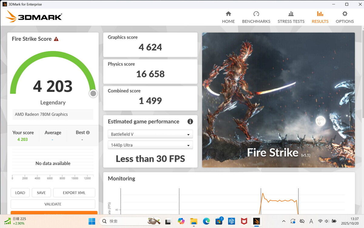 DirectX 11であれば意外と優秀なスコアが出ているので、軽量なゲームであれば遊べなくはなさそうです