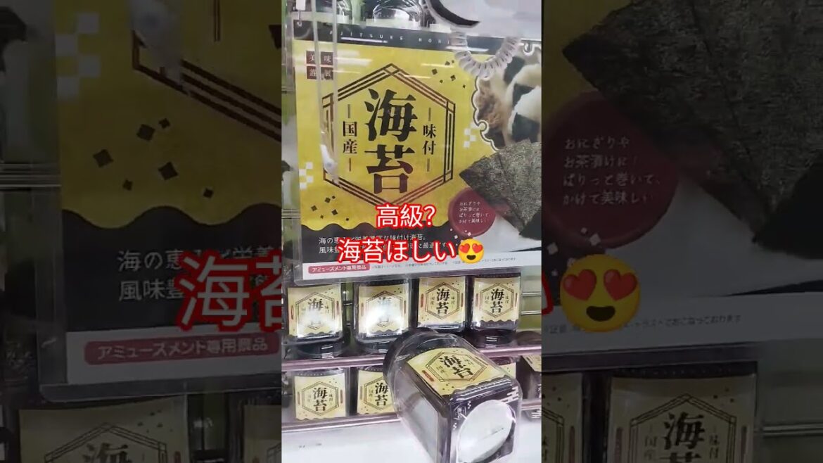 海苔取りたい！#クレーンゲーム #クレーンゲーム景品 #クレーンゲーム攻略 #ゲームセンター #ufoキャッチャー
