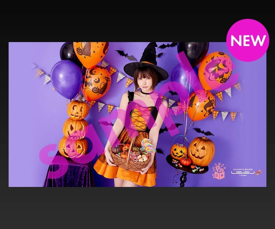 えなこオリジナル壁紙に追加されたハロウィンバージョン