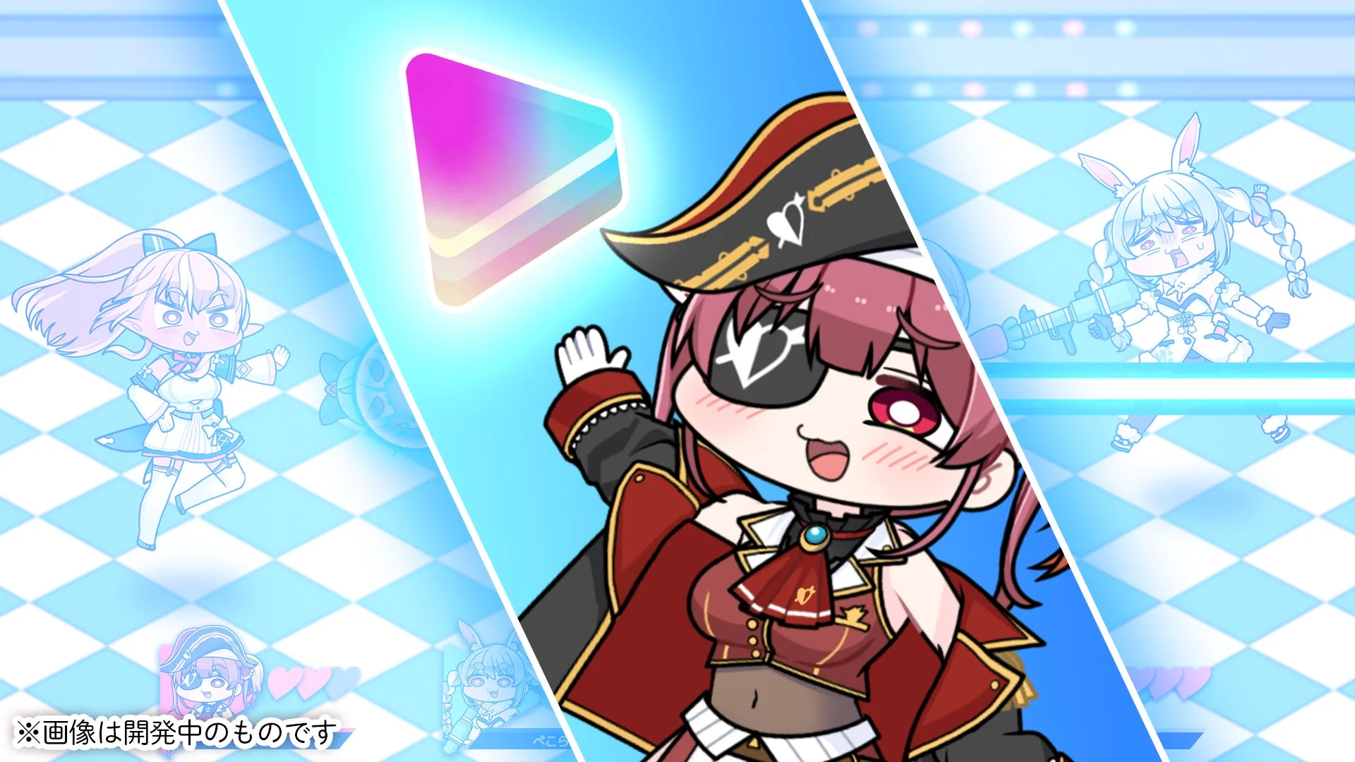 ホロライブファンタジーバトルのゲームプレイ画面(開発中)