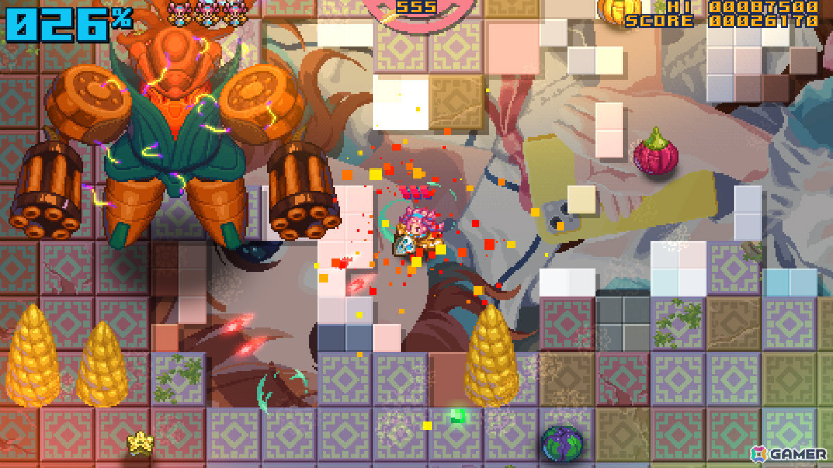 パネルを破壊して女の子たちを救うツインスティックSTG「Z-GYUBAAN!」のSteamページが公開の画像