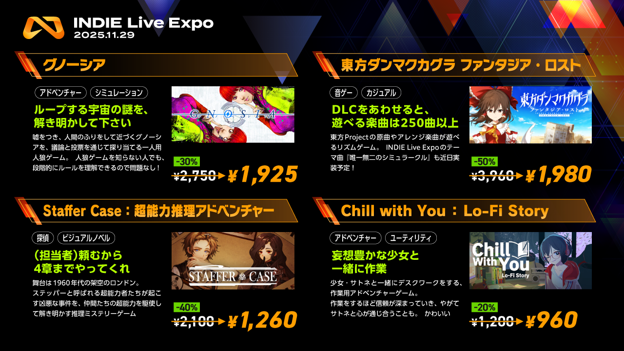 INDIE Live Expoセールが開催。ラインナップをまとめて紹介_001