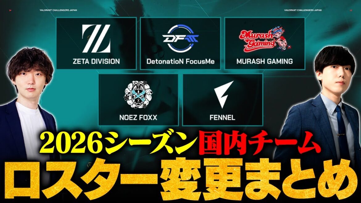 【VALORANT】国内チームの移籍情報＆ロスター予想！2026シーズンの顔ぶれはどう変わる？ // TORANECO × Retloff【ヴァロラント】