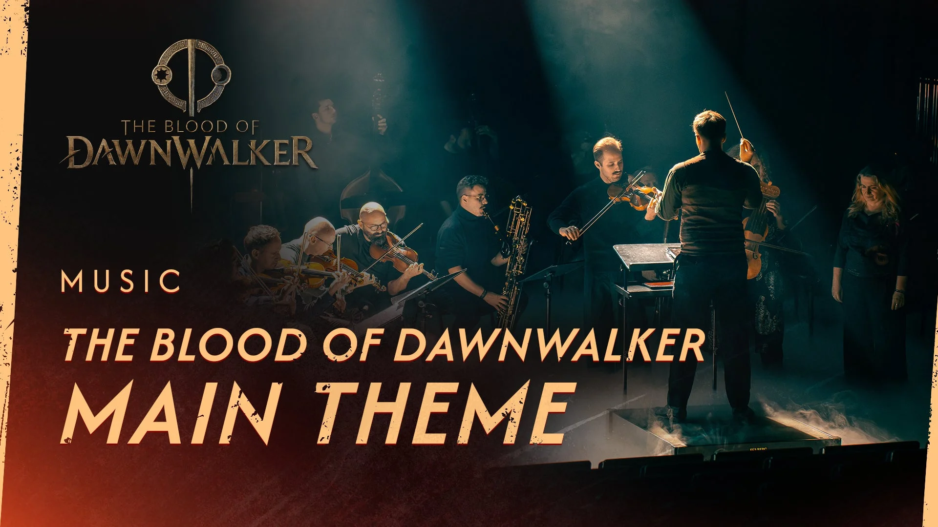 メインテーマ曲を演奏するオーケストラのスタジオ風景