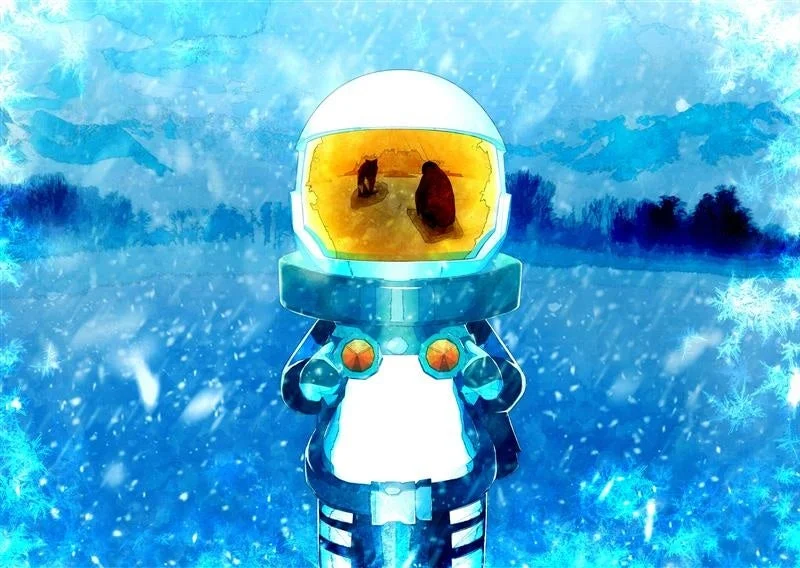 サバイバルアドベンチャーゲーム『南極計画』の主人公イラスト