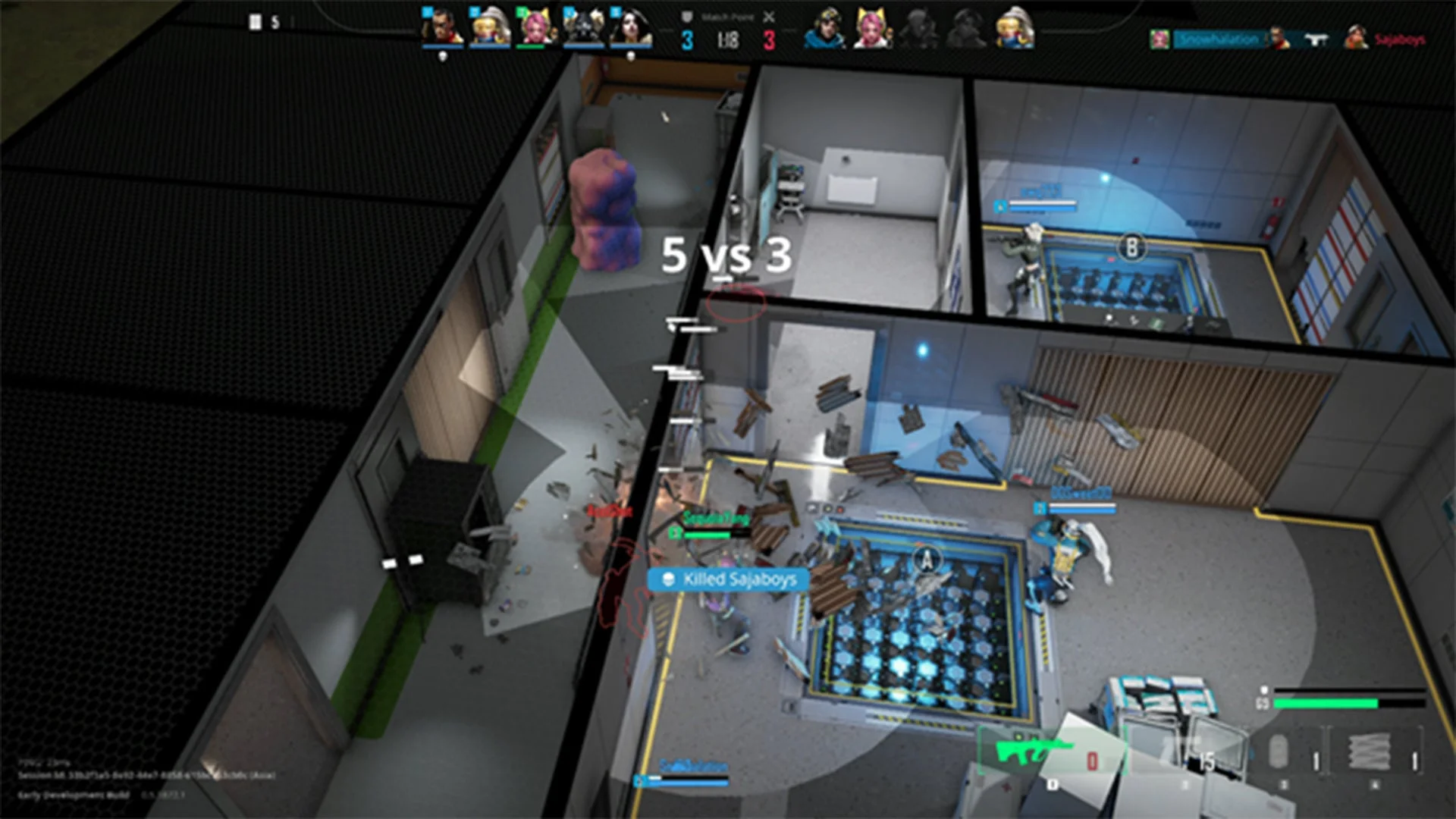 PUBG: BLINDSPOTの屋内近接戦闘シーン