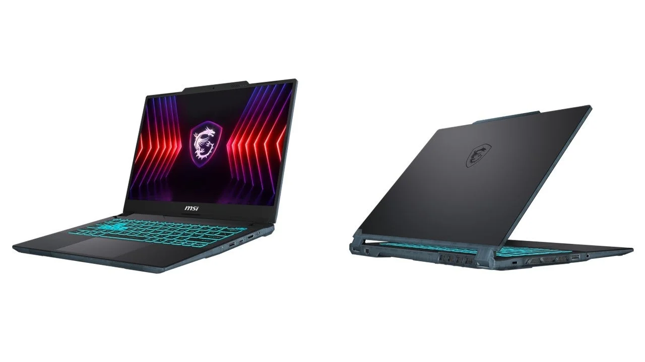 Cyborg-14-A13VE-3302JPの本体外観(開いた状態と閉じた状態)