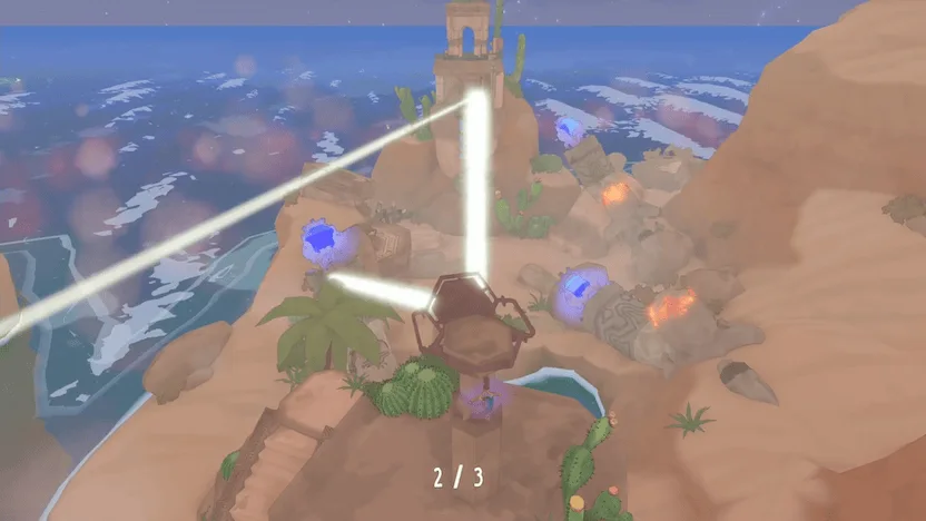 Gecko Gods ゲッコーゴッズ レビュー 反射を使ったパズル