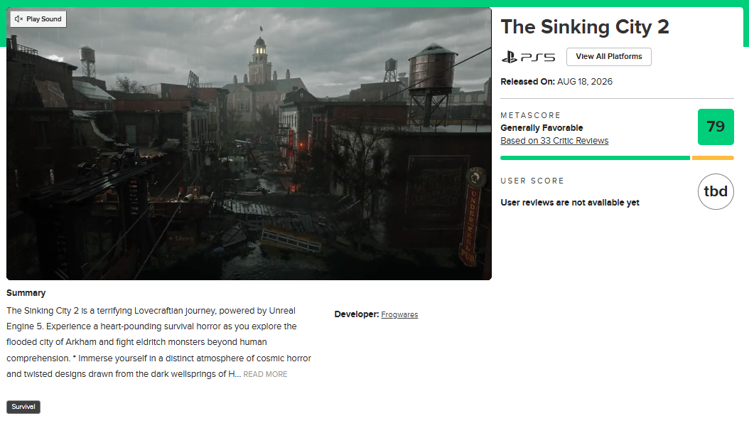 クトゥルフ神話の世界をリアルに描くサバイバルホラーゲーム『The Sinking City 2』本日発売
_001