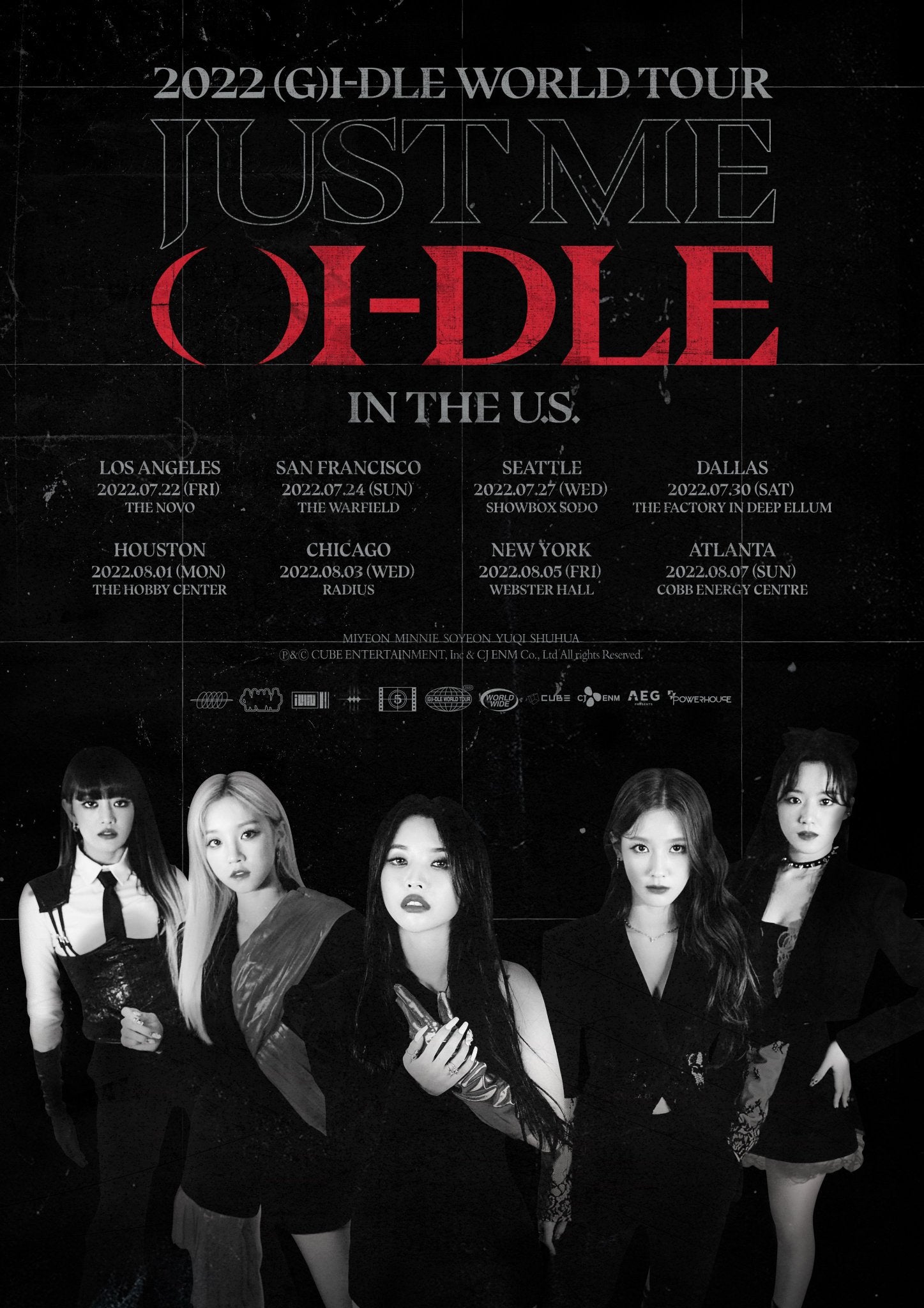 （G）IDLE Just Me（）IDLE World Tour in the US会場情報（220524） Kpop
