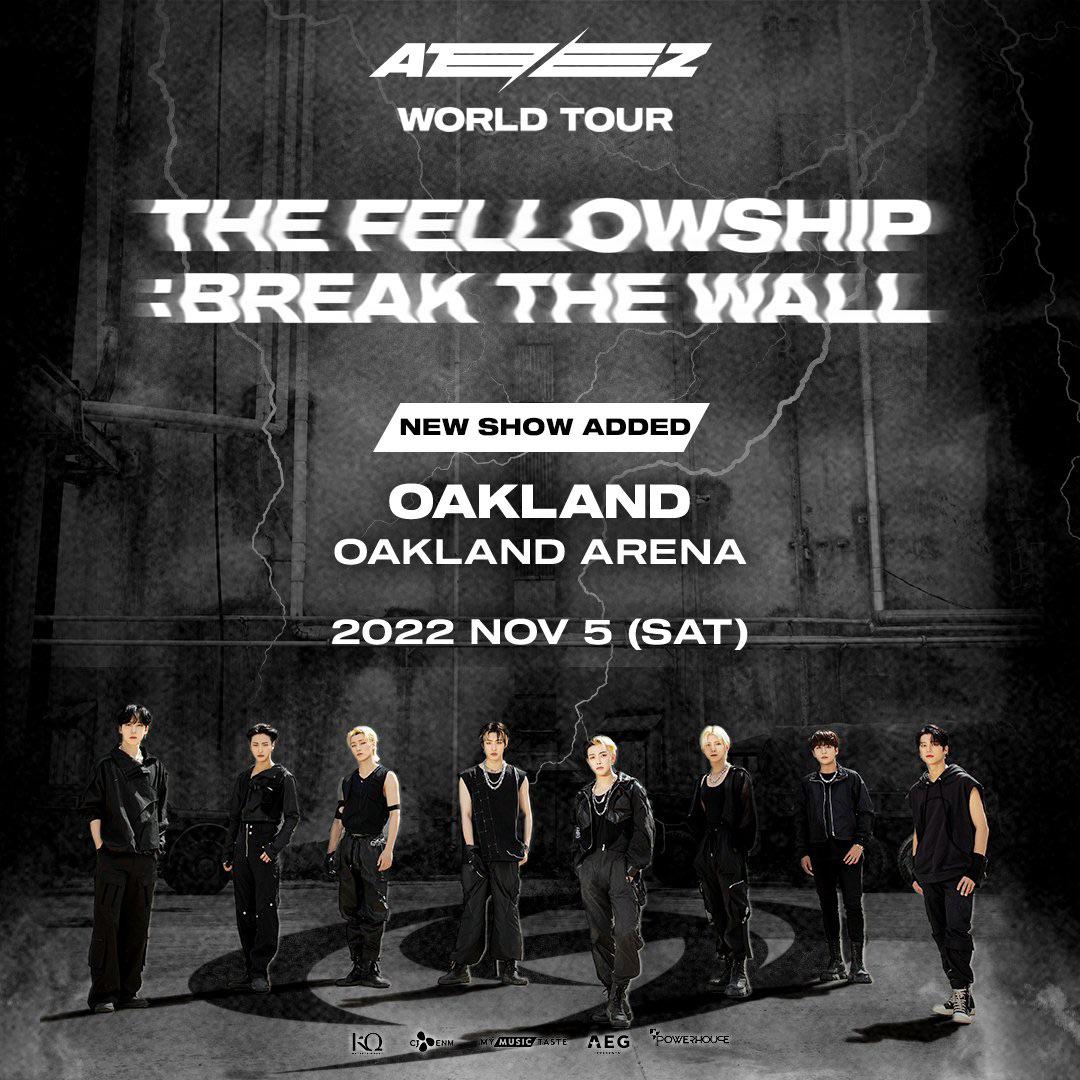ATEEZ 「The Fellowship Break The Wall」ワールド ツアーにオークランドでのショーが追加されました