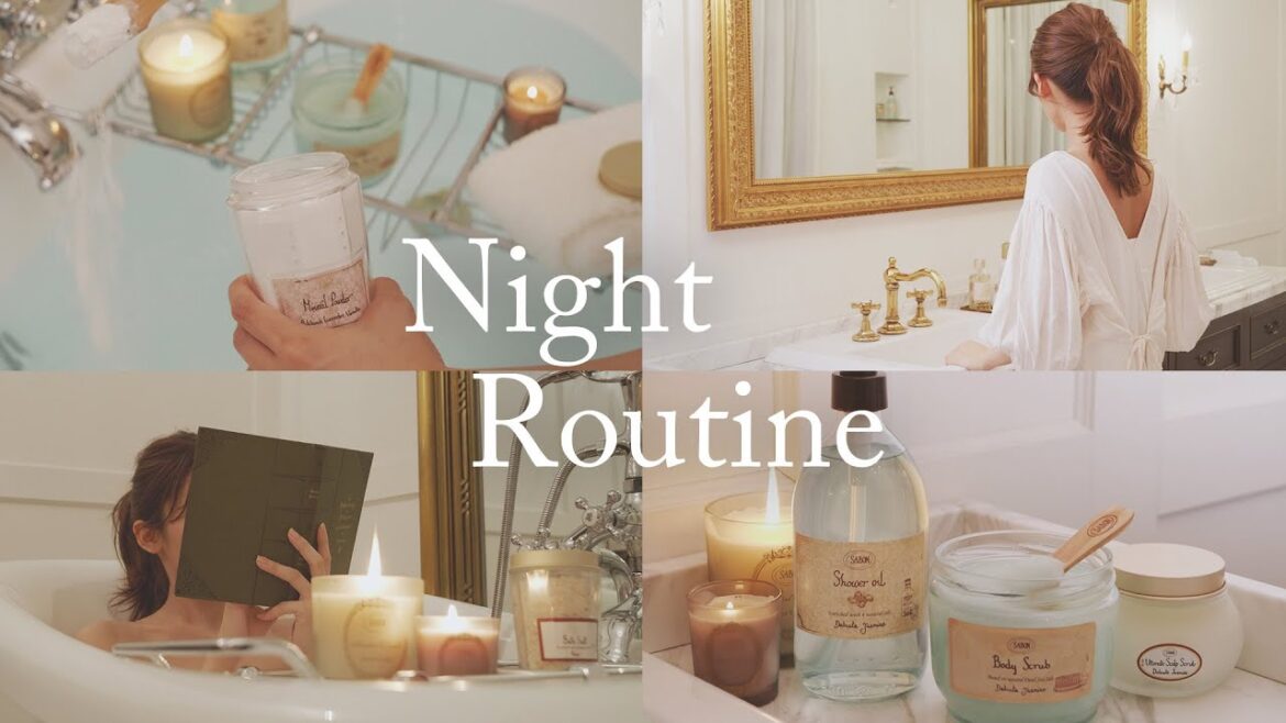 【SABONナイトルーティン】豊かな香りに包まれる至福のボディケア / お風呂で自分磨き | Bath time and Night routine