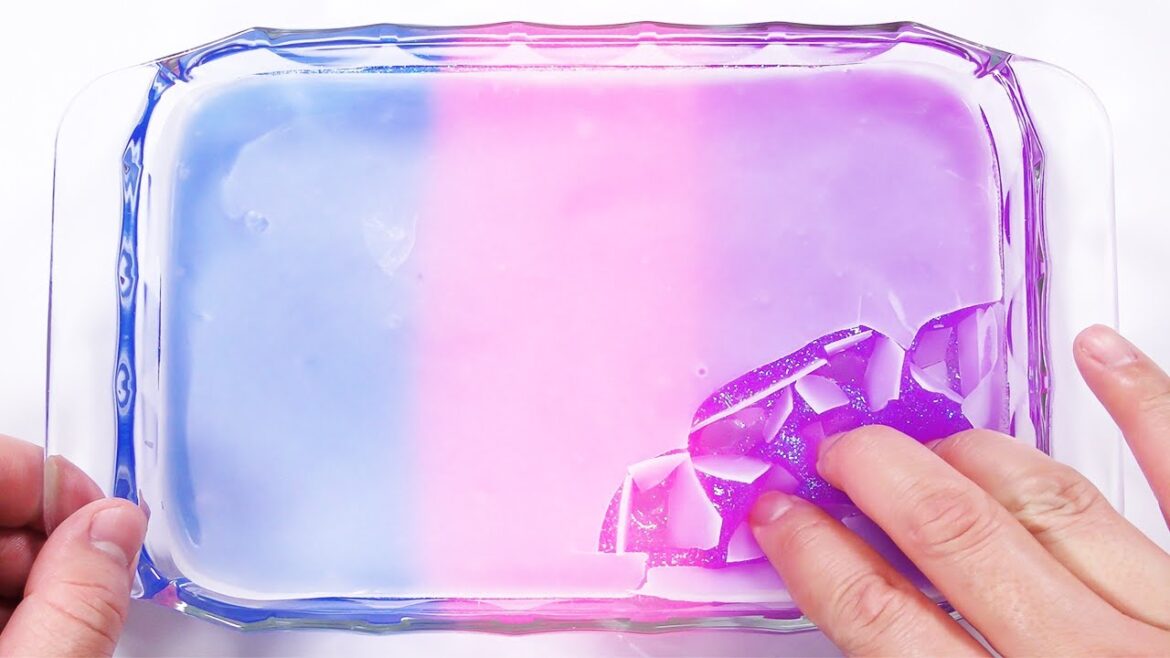 【DIY】究極のパキパキグリッタースライムの作り方【slime ASMR】