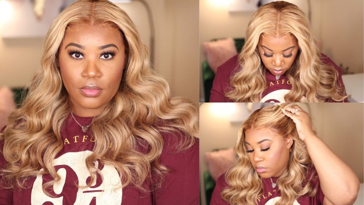 Blonde Bombshell 💣| Preplucked, Precolored Highlight Wavy Lace Wig | Myfirstwig