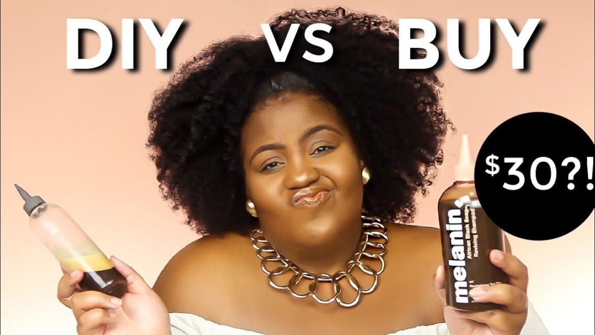 BUY vs DIY?! The TRUTH about NEW Melanin Haircare AFRICAN BLACK SOAP REVIVING SHAMPOO by Naptural85