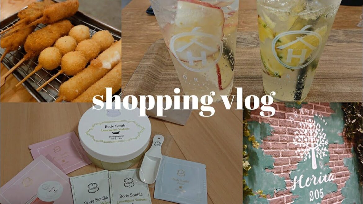 【vlog】久しぶりのお出かけと購入品紹介/新しく出来た金沢駅カフェhorita205へ行きました/串カツ宮迫でみやたこ作り/ラリンのボディスクラブを購入しました