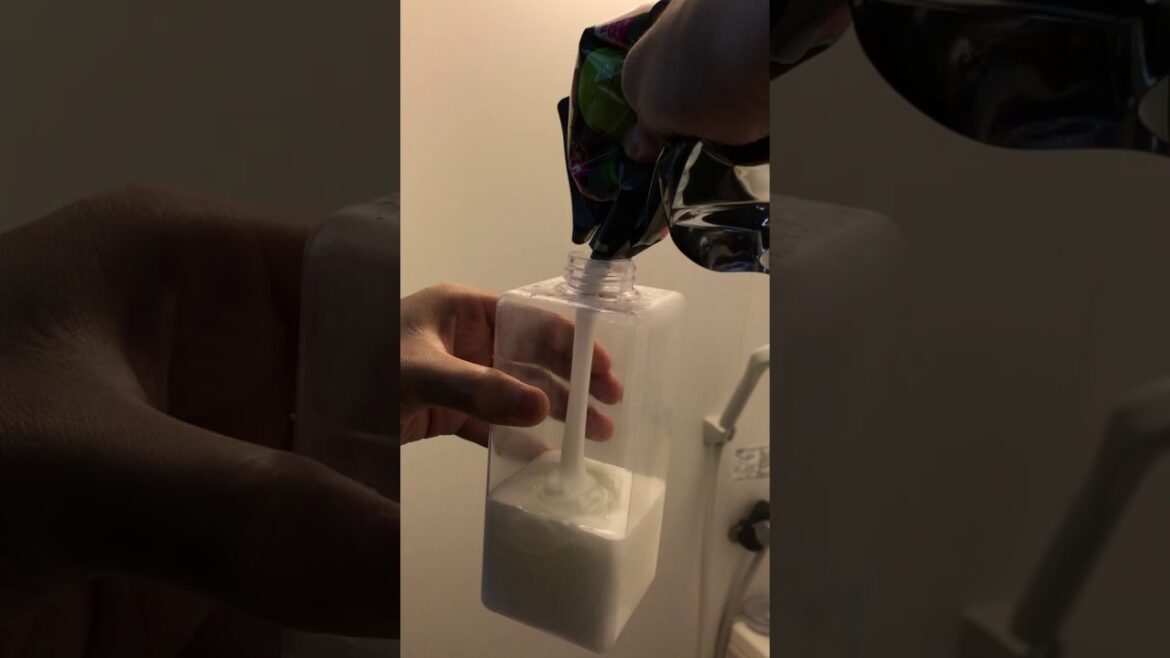 【イライラする動画】ソープを透明容器に詰替（其の弐）