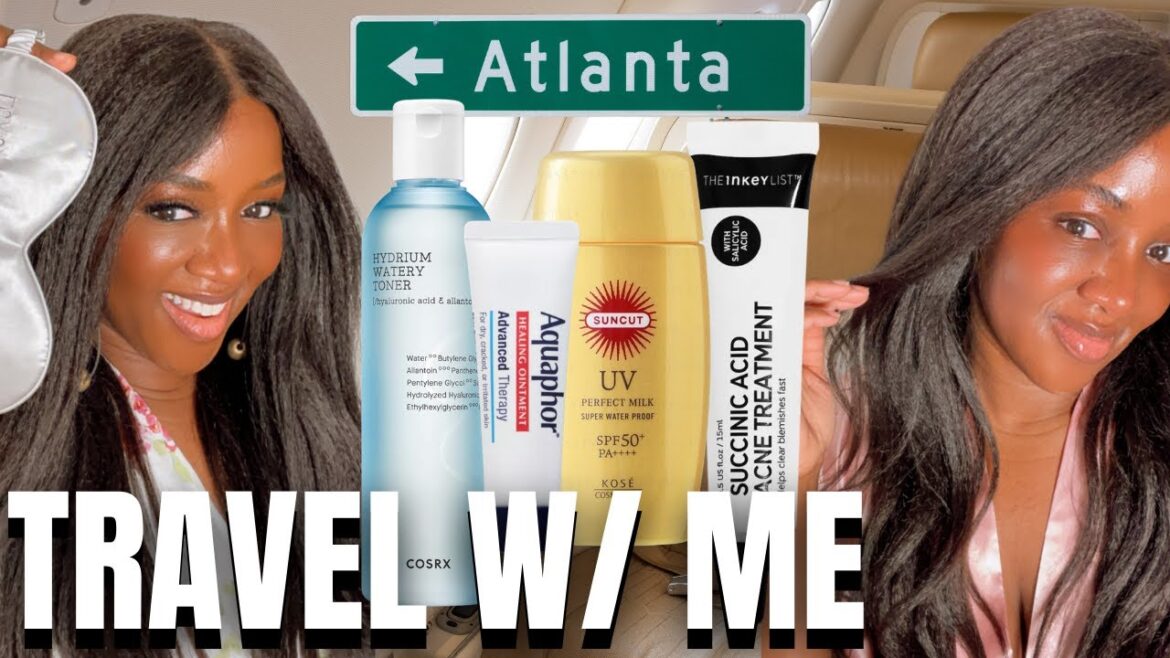 Plane Skincare Routines (Black Woman)  + Atlanta Vlog Trip Plane Skincare Routines (Black Woman)  + Atlanta Vlog Trip