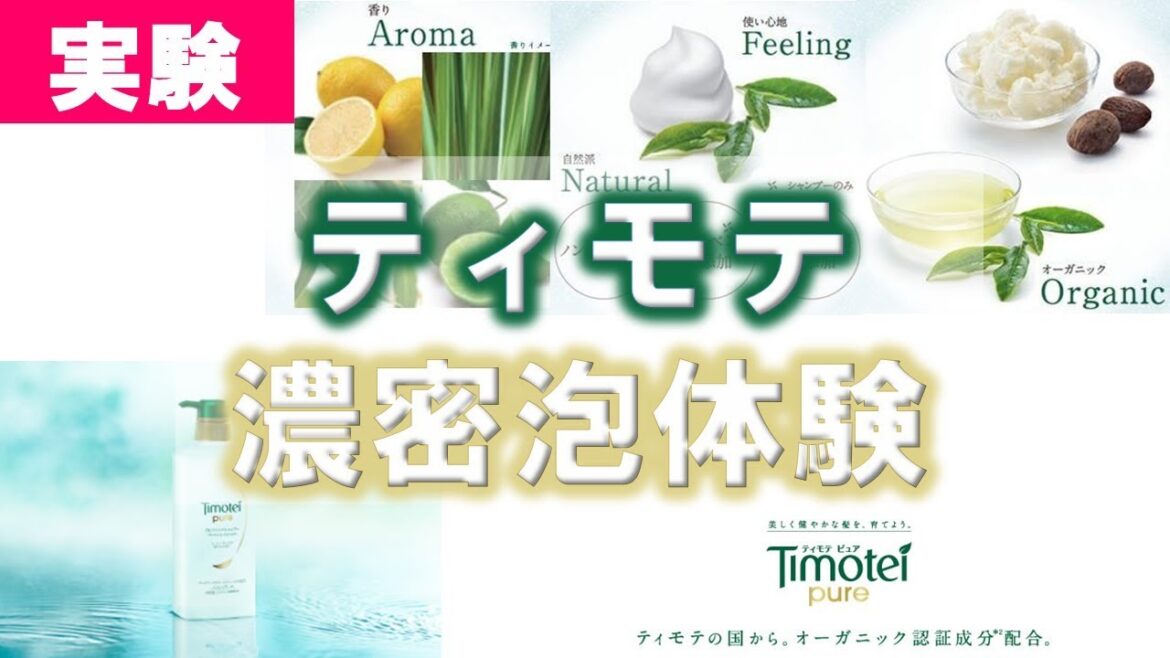 ティモテ ピュア クレンジングシャンプー 実験