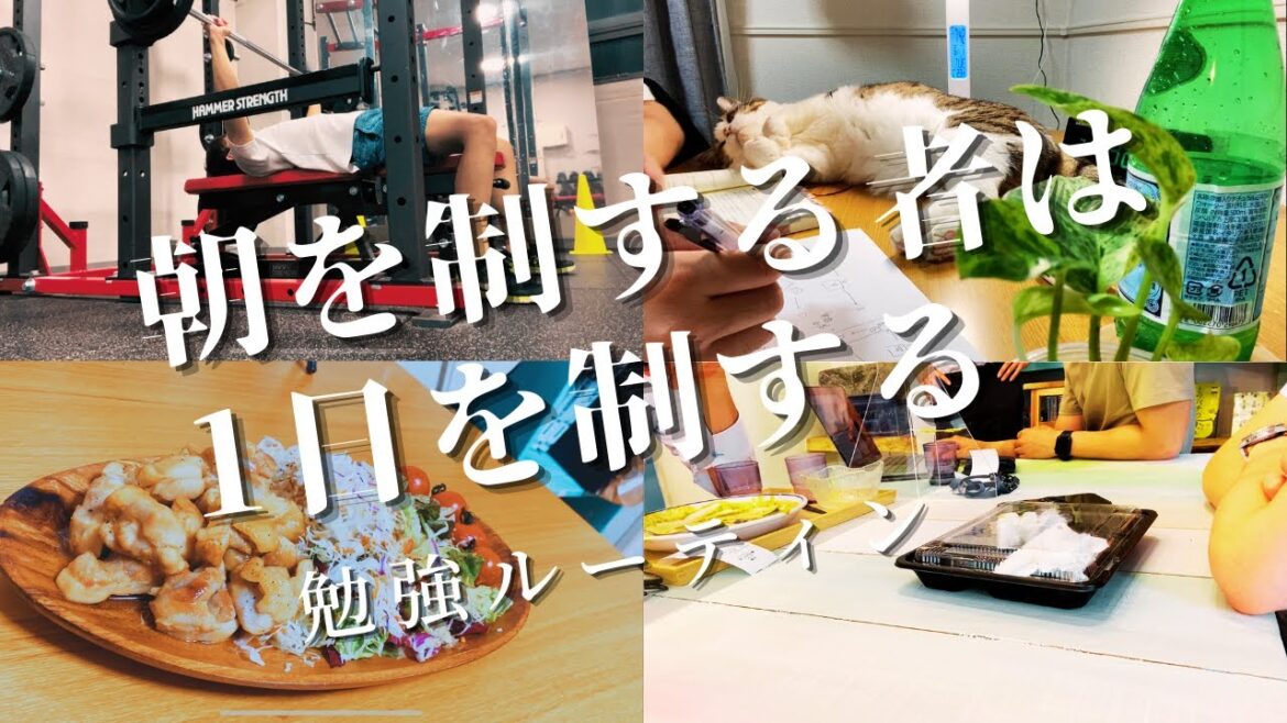 【猫とルーティン＃０１】１日は起床時間で決まる【Study vlog 司法書士 TOEIC】
