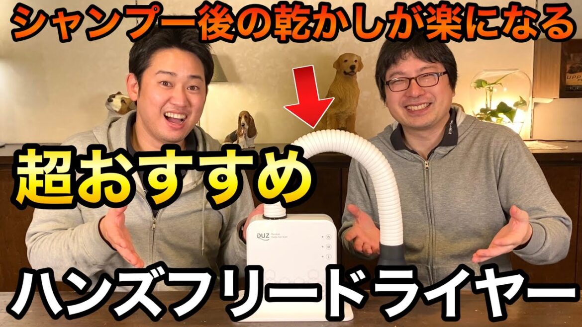 愛犬のシャンプー後の乾かしが超絶楽になる!【コンパクトハンズフリードライヤーDuz】開封レビュー~動作検証まで! 愛犬のシャンプー後の乾かしが超絶楽になる!【コンパクトハンズフリードライヤーDuz】開封レビュー~動作検証まで!