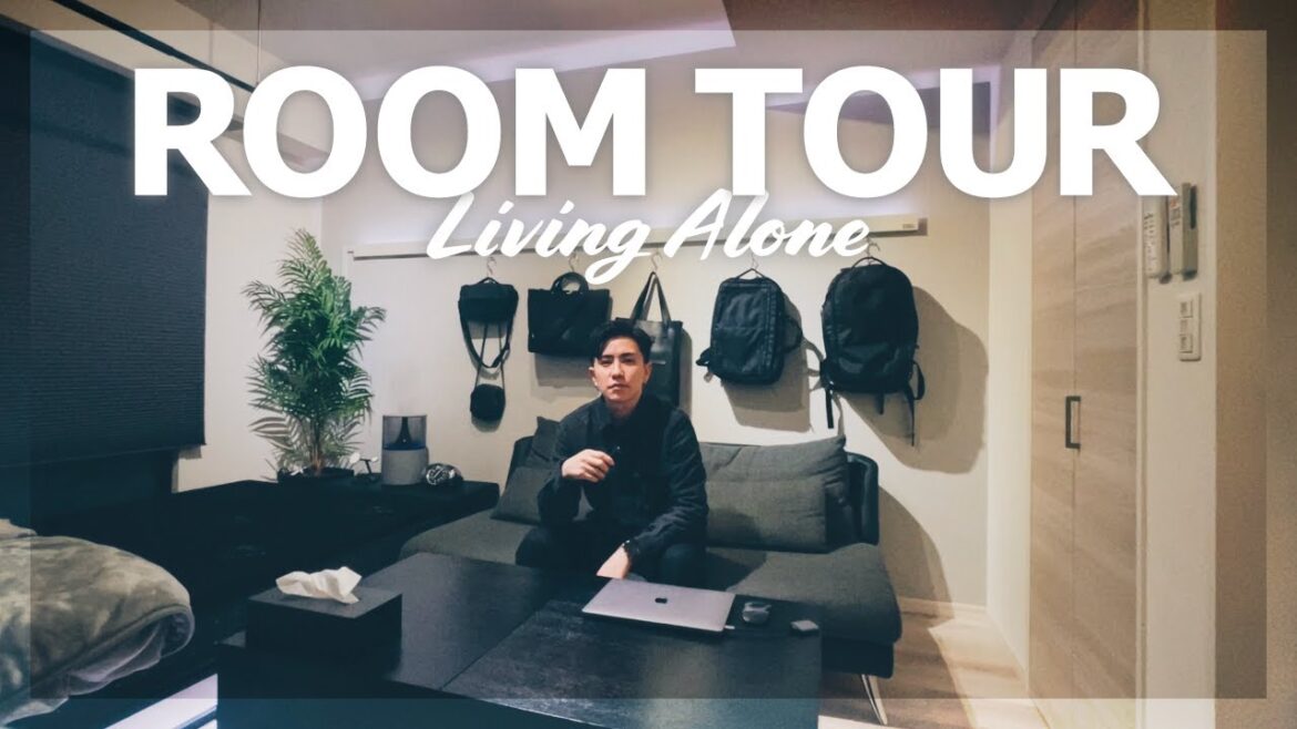 ルームツアー｜1K8畳、賃貸一人暮らし、外資系会社員のモノトーンなお部屋、Room Tour