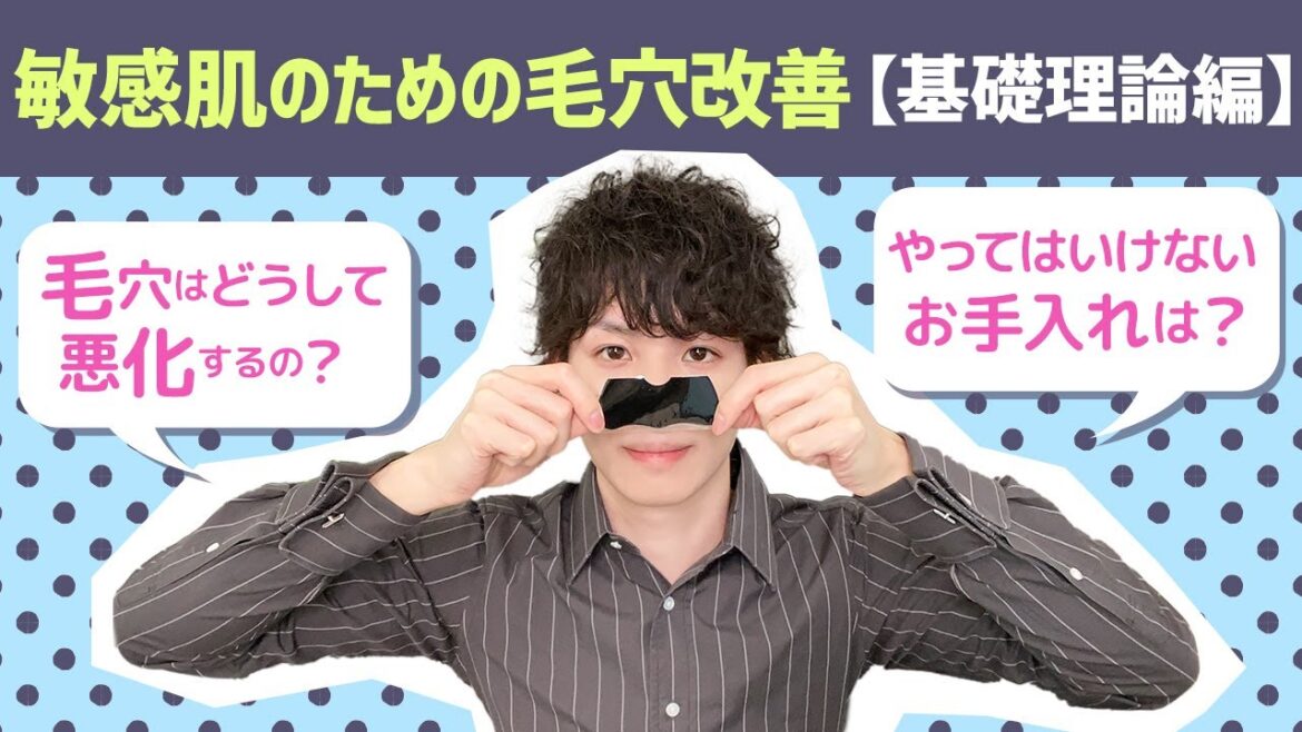【敏感肌のための毛穴改善】基礎理論編　～毛穴はどうして悪化するの？やってはいけないお手入れは？～　「毛穴が治らないメカニズム」を詳しく解説します