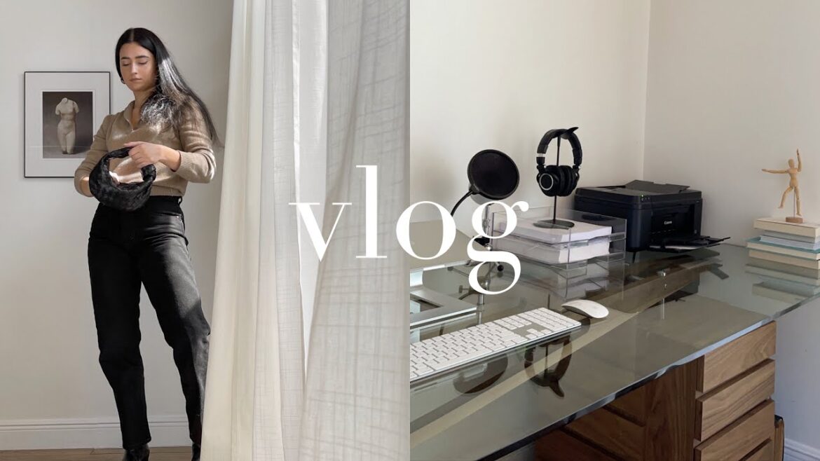 VLOG: Current Hair Routine, New Desk & New Jeans!