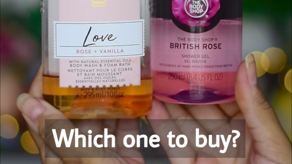 Bath & Body Works Rose Vanilla versus The Body Shop British Rose Shower gel | MakeupAndSmiles