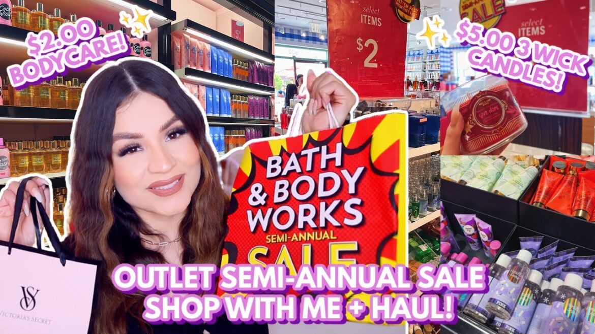 B&BW + VS SEMI-ANNUAL SALE OUTLET  SHOP WITH ME + ✨HUGE✨ HAUL PT. 2 💕
