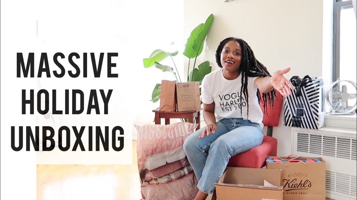 Massive Holiday PR Unboxing: ASICS, Missguided, Dolce Vita, Kiehls, Shea Moisture || Monroe Steele Massive Holiday PR Unboxing: ASICS, Missguided, Dolce Vita, Kiehls, Shea Moisture || Monroe Steele