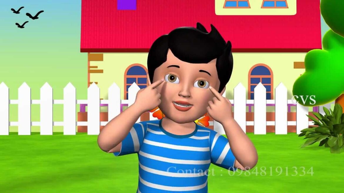 10本の小指10本の小指-3Dアニメーション英語童謡歌詞付き