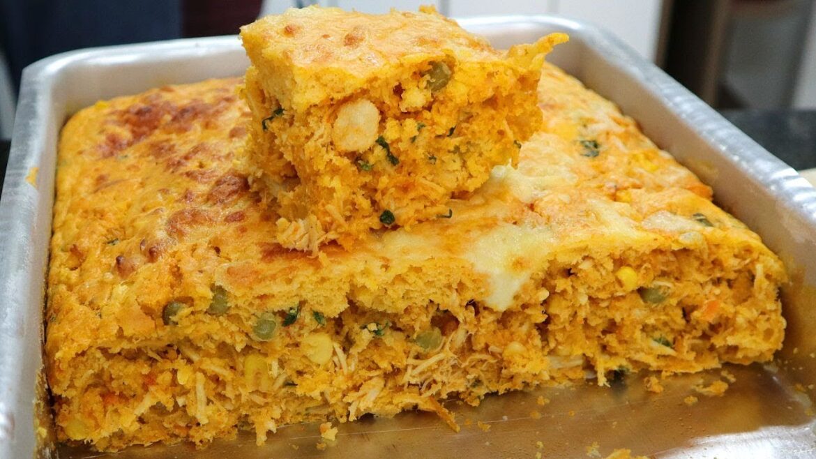 TORTA MESCLADA DE FRANGO I A MELHOR TORTA QUE VOCÊ JÁ COMEU