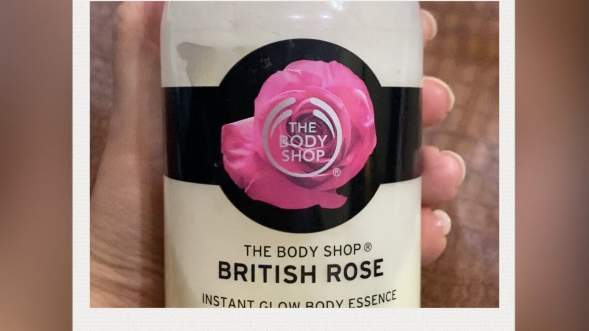 Instant glow body essence #review #British Rose #The body shop