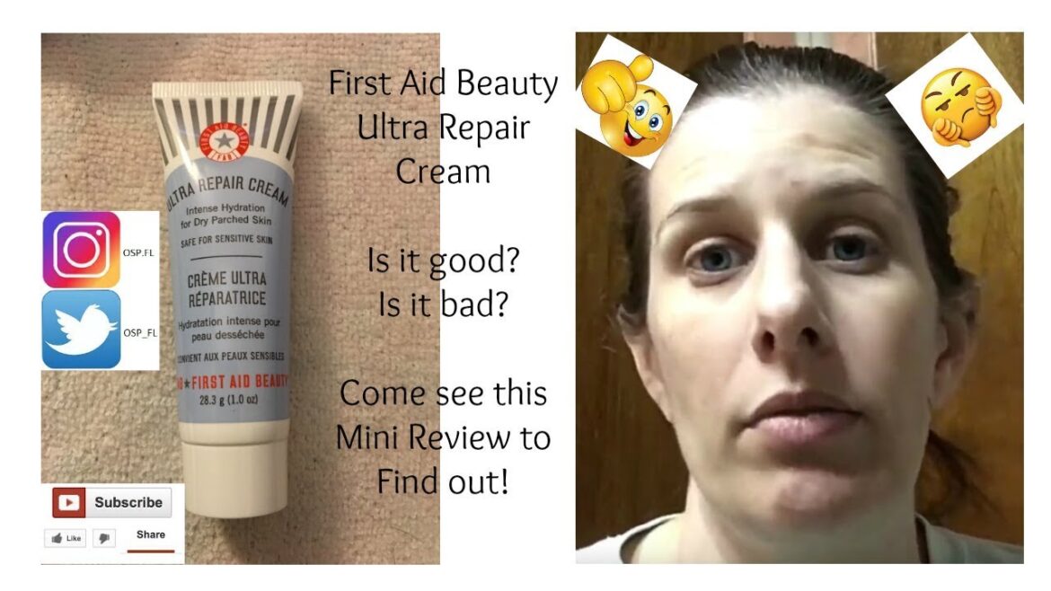 First Aid Beauty Ultra Repair Cream Review and try on!