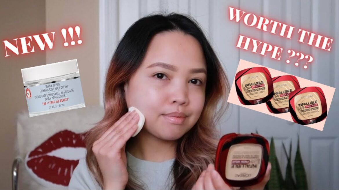 NEW FIRST AID BEAUTY FIRMING COLLAGEN CREAM l LOREAL INFAILLIBLE 24 HR WATERPROOF POWDER FOUNDATION NEW FIRST AID BEAUTY FIRMING COLLAGEN CREAM l LOREAL INFAILLIBLE 24 HR WATERPROOF POWDER FOUNDATION