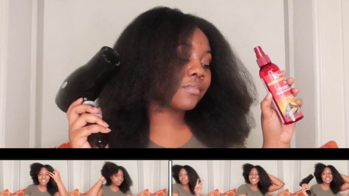 How I Blow Dry My Natural Hair + Length Check