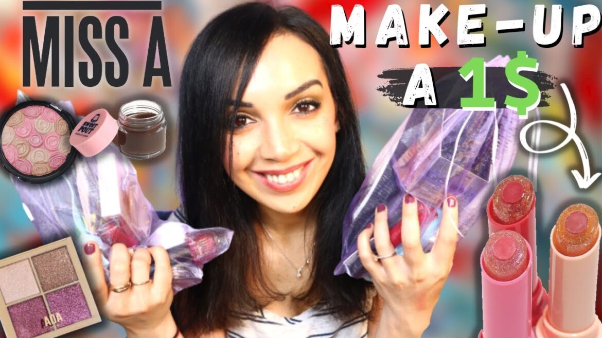 HAUL MAKEUP PAS CHER 2022:  SHOP MISS A LE SITE DE MAQUILLAGE A 1$ 😱  #bonplan