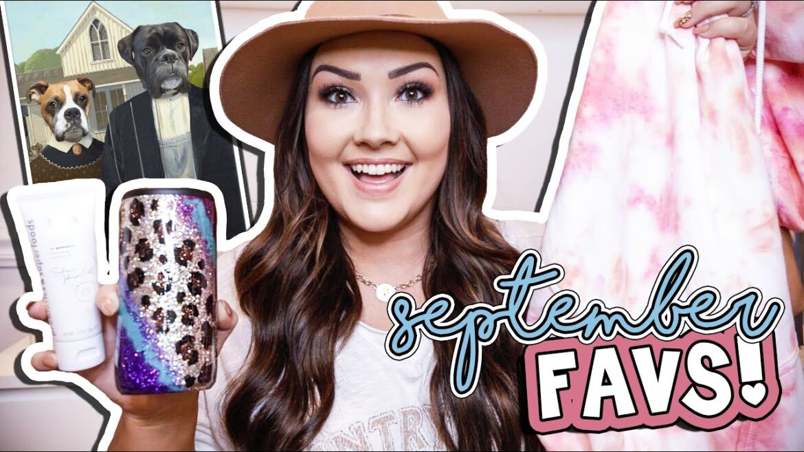 SEPTEMBER FAVS | Pet Canvas, Drugstore Makeup, Glitter Leopard Coozie, New Podcast + MORE!