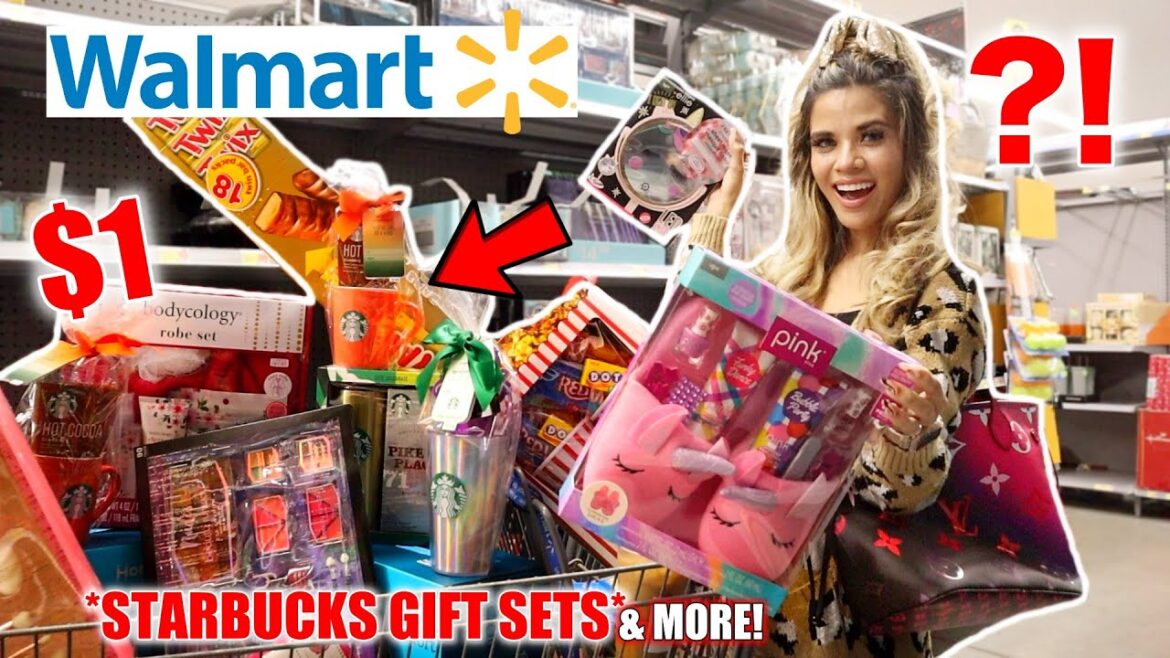 WALMART CHRISTMAS GIFT SET  & STOCKING STUFFER SHOPPING SPREE! $1 JACKPOT!