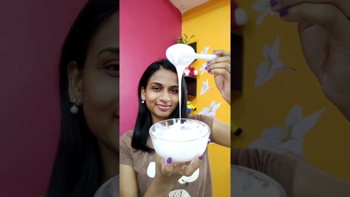 Get Silky & Shiny Hair in just 20Mintutes at Home  #shorts #hairmask #silkyhair
