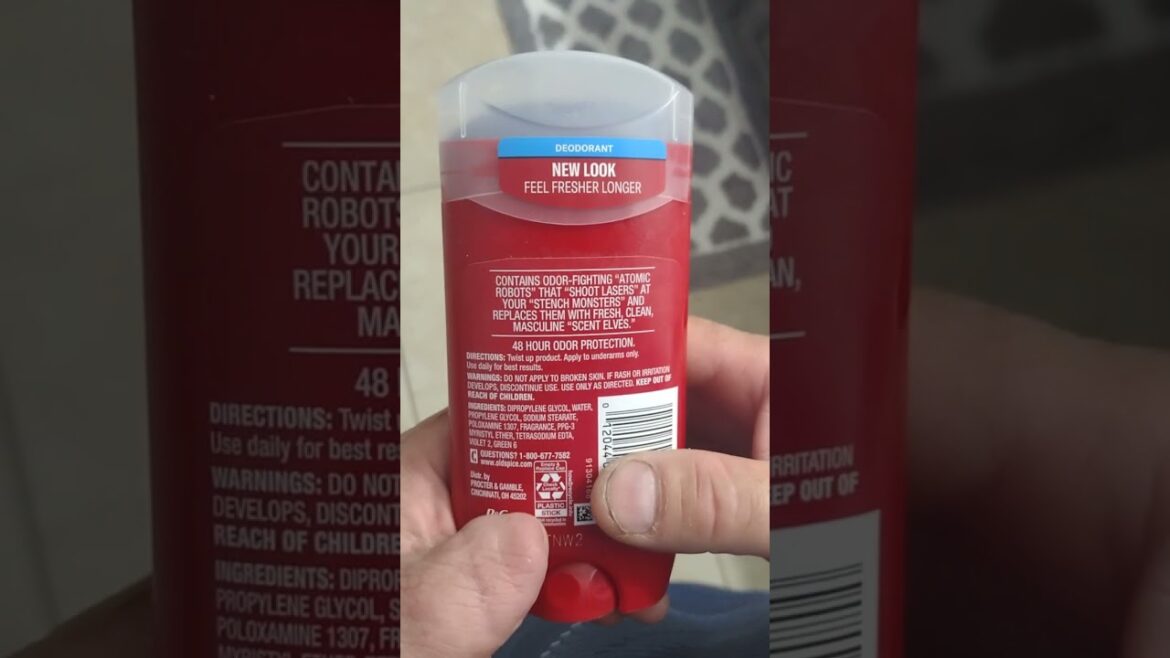 Read the back label of Old Spice Deodorant. #shorts #viralshorts #trending #oldspice