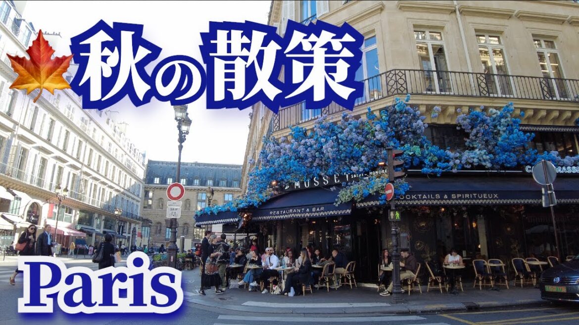 【4K】そろそろパリに来ませんか？秋🍁のパリ🇫🇷をゆっくり散策✨パリには行列がいっぱい❗️