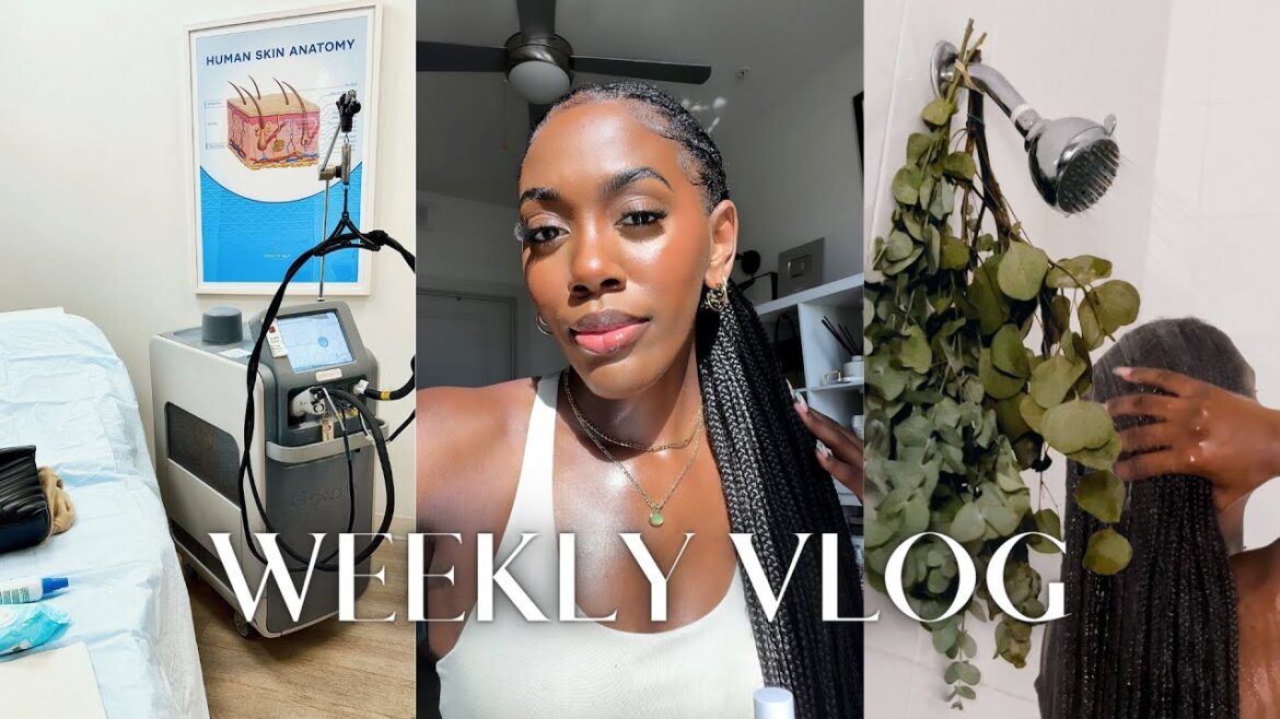 BRAIDS WASH DAY ROUTINE, LASER HAIR REMOVAL, 100K, FIXING MY SKIN, TARGET HAUL | WEEKLY VLOG