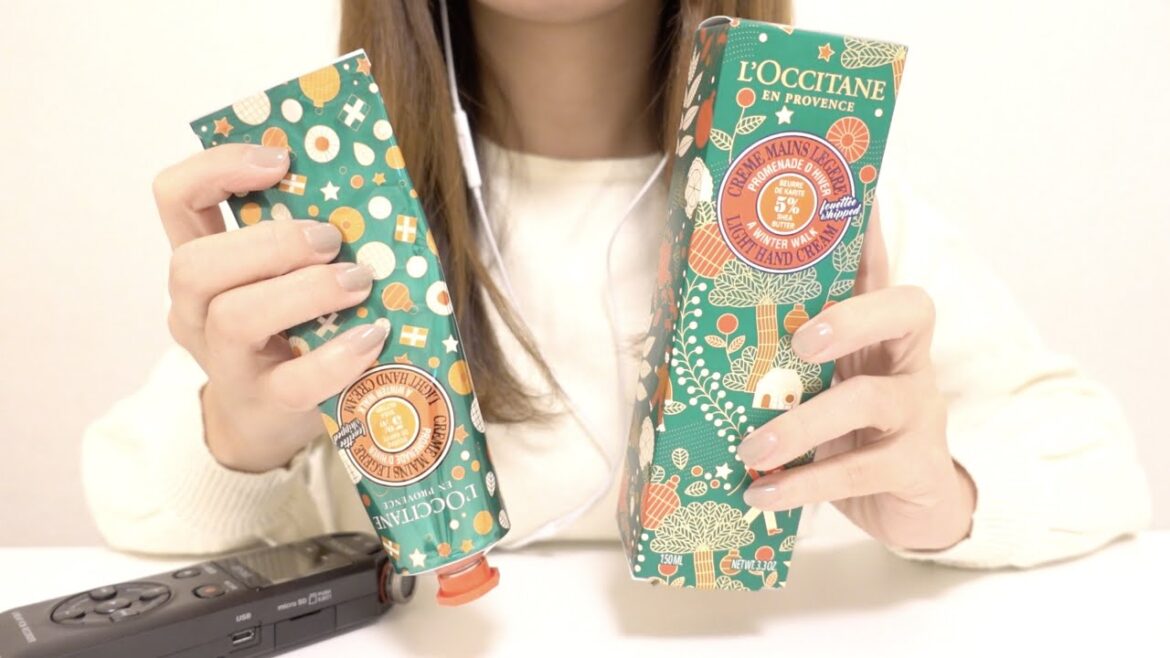 【ASMR】ロクシタンハンドクリーム,クリスマスパッケージ